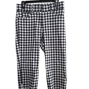 NWT Verve Blues Size 6 Black and White Checkered Plaid Ankle Length Pants